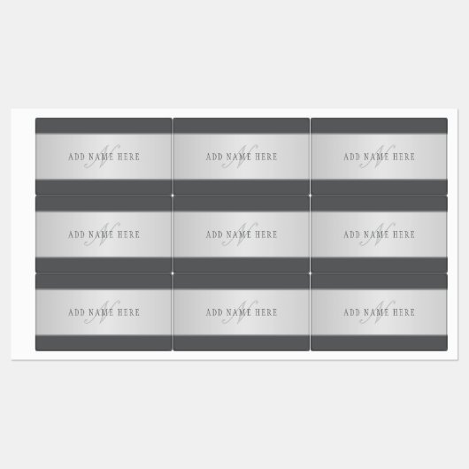 Elegante naam en monogram belettering (of andere t labels (Vel)