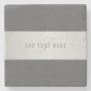 Elegante naam en monogram belettering (of andere t stenen onderzetter