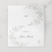 Elegante naam Food Kaart (Buitenkant ongevouwen)