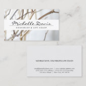 Elegante naam met boomtakken visitekaartje (Voorkant / Achterkant)