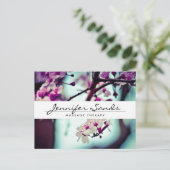 ELEGANTE NAAM met CHERRY BLOSSOMS Briefkaart (Staand voorkant)