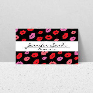 Elegante naam met Glam Lip Print voor Make-up Arti Visitekaartje