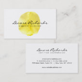 Elegante naam met Yellow Flower Petal II Visitekaartje (Voorkant / Achterkant)