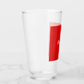 Elegante naam Minimalist Klassiek Warm Rood Glas (Rechts)
