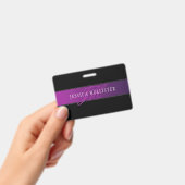 Elegante naam & Monogrammed Initiaal/s Badge (Handheld)