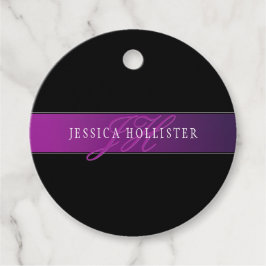 Elegante naam & Monogrammed Initiaal/s Bedankjes Labels