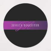 Elegante naam & Monogrammed Initiaal/s Labels (Design 2)