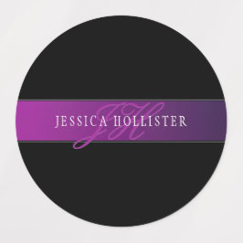 Elegante naam & Monogrammed Initiaal/s Labels