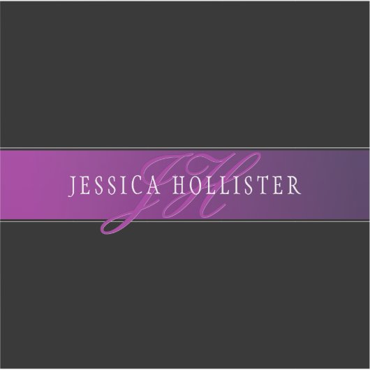 Elegante naam & Monogrammed Initiaal/s Sticker (Voorkant)