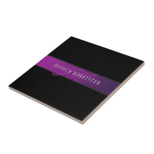 Elegante naam & Monogrammed Initiaal/s Tegeltje