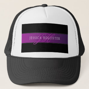 Elegante naam & Monogrammed Initiaal/s Trucker Pet