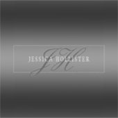 Elegante Naam & Monogrammed Initialen | Zwart & Gr Sticker (Voorkant)