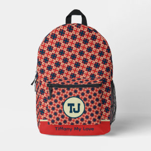 Elegante naam terug naar school patroon rugzak