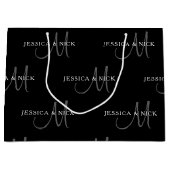 Elegante naamcombinaties voor stellen & monogram groot cadeauzakje (Voorkant)