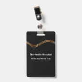 Elegante naamplaatjes voor artsen en ziekenhuizen badge (Voorzijde met clip)