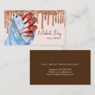 Elegante nagelstylist ontwerp salon nepschittering visitekaartje