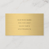 Elegante namaak metalen goud en zwart visitekaartje (Achterkant)