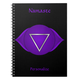 Elegante Namaste Indigo Derde Oog Chakra Notitieboek