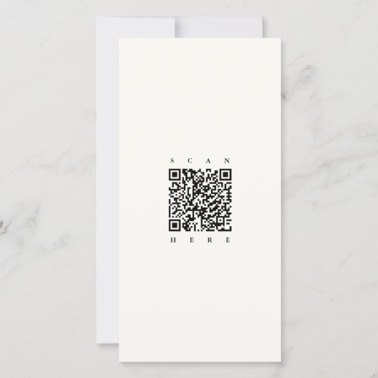 Elegante Namen | Script bladwijzer QR-code Save The Date (Achterkant)