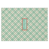 Élégante nappe à carreaux avec nom personnalisé po (Devant (Horizontal))