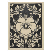 Elégante nappe beige et noire damassée (Devant)