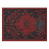 Elégante nappe damassée rouge et noir élégant (Devant (Horizontal))