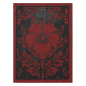 Elégante nappe damassée rouge et noir élégant (Devant)