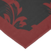 Elégante nappe damassée rouge et noir élégant (Angle)