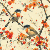 Élégante nappe de automne Oiseaux Flore lunaire