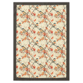 Élégante nappe de automne Oiseaux Flore lunaire (Devant)