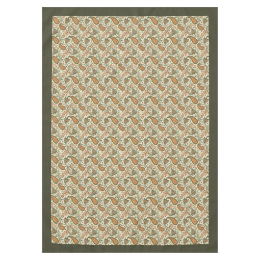 Elégante nappe de Boho avec conception de Paisley  (Devant)