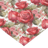 Élégante nappe de roses rouges (Angle)