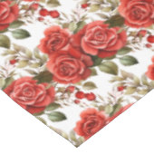 Élégante nappe de roses rouges (Angle)