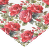 Élégante nappe de roses rouges (Angle)