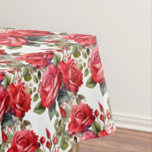 Élégante nappe de roses rouges