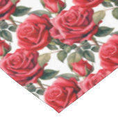 Élégante nappe de roses rouges (Angle)