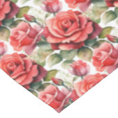 Élégante nappe de roses rouges (Angle)