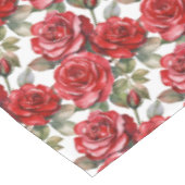 Élégante nappe de roses rouges (Angle)