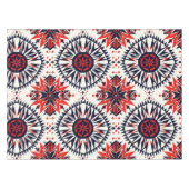 Élégante nappe en coton Cyan "Cosmic Interlock" (Devant (Horizontal))