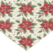 Elégante nappe florale de la Poinsettia de Noël (Angle)