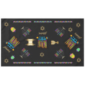 Élégante nappe Hanoukka Chanukah (Devant (Horizontal))