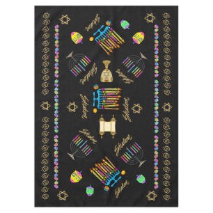 Élégante nappe Hanoukka Chanukah