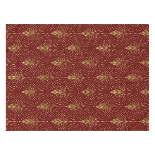 Elégante nappe Motif Art déco Noir & Or (Devant (Horizontal))