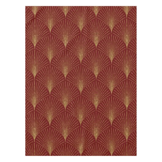 Elégante nappe Motif Art déco Noir & Or (Devant)