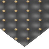 Élégante nappe noire tuftée Diamond Or (Angle)