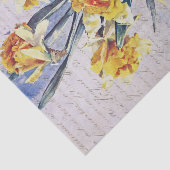 Elegante narcissen bloemen tissuepapier (Detail)