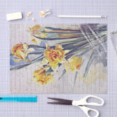 Elegante narcissen bloemen tissuepapier (Craft)
