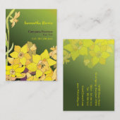Elegante narcissen heup Mode Visitekaartje (Voorkant / Achterkant)