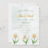 Elegante Narcissus Bloem Bruiloft Uitnodiging (Voorkant)