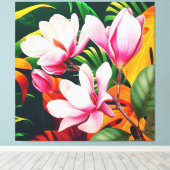 ELEGANTE NATUUR PLANT FLOWER CANVAS AFDRUK (Insitu (Houten vloer))